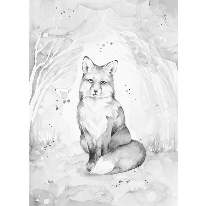 Plagát líška 50x70cm