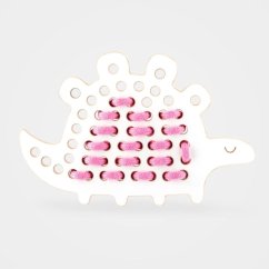 Montessori dřevěná proplétací hračka  - dino