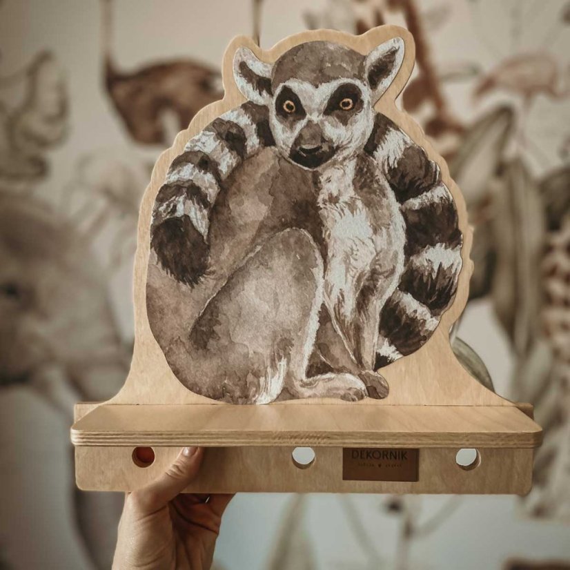 Polička do detskej izby lemur