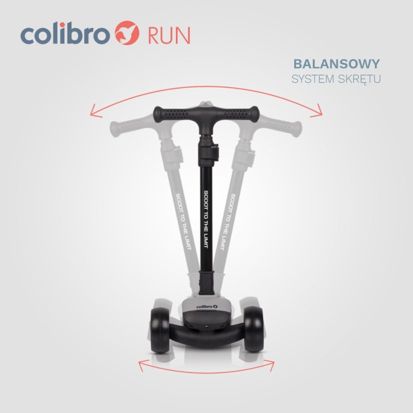 Dětská koloběžka RUN šedá