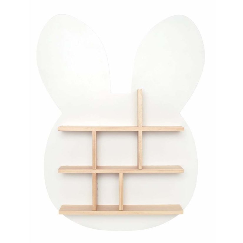 Polička do detskej izby zajačik biela