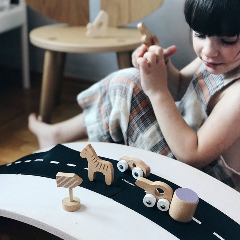 Drevená balančná doska kinderboard biela