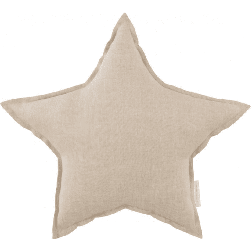 Ľanový vankúš hviezda prírodná 50 cm