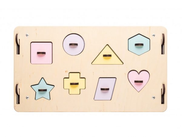 Montessori Activity board domček naturálny pastel