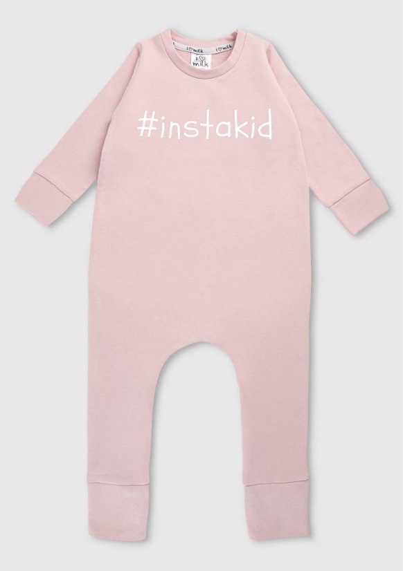 Detský overal s dlhým rukávom "instakid" ružová