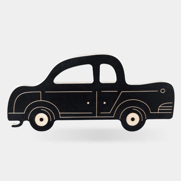 Drevená kriedová tabuľa retro auto Saturn