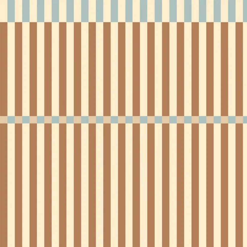 Tapeta s prúžkami nostalgia hnedo-modrá vintage 280×50 cm