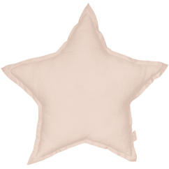 Ľanový vankúš hviezda púdrovo ružová 50 cm