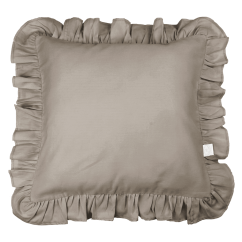 Polštář s volánky taupe 45cm