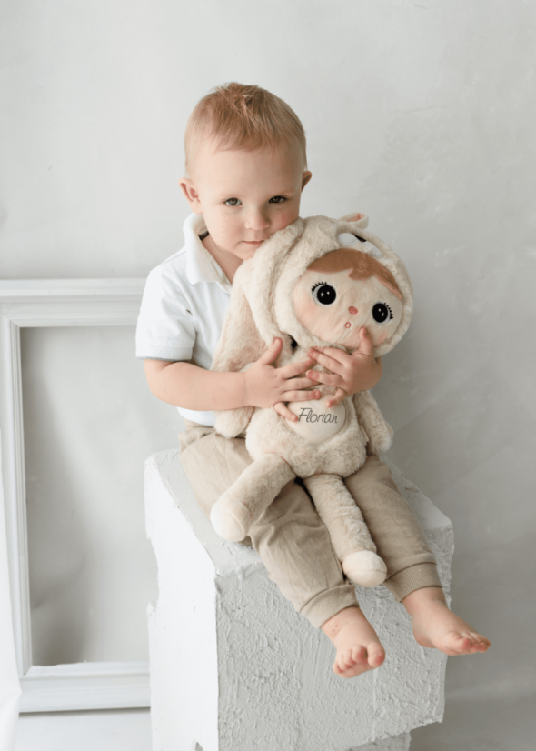 Bábika králik béžový s menom Lilianka 50 cm