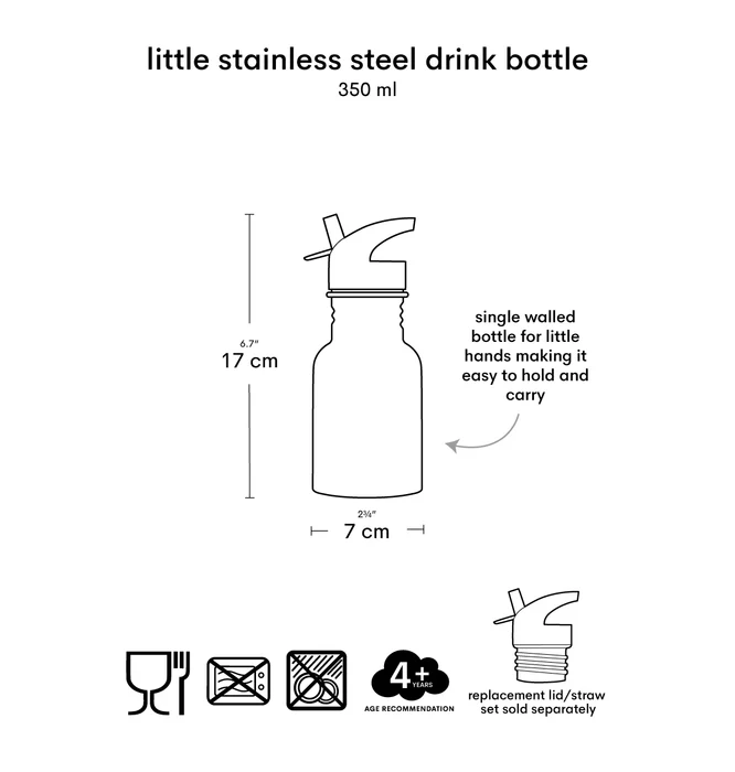 Dětská láhev z nerezavějící oceli Sklápěč 350 ml