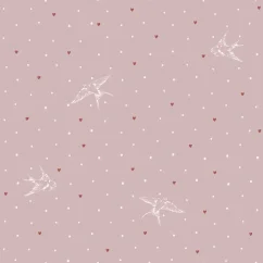 Tapeta růžové vlaštovky 280×50 cm