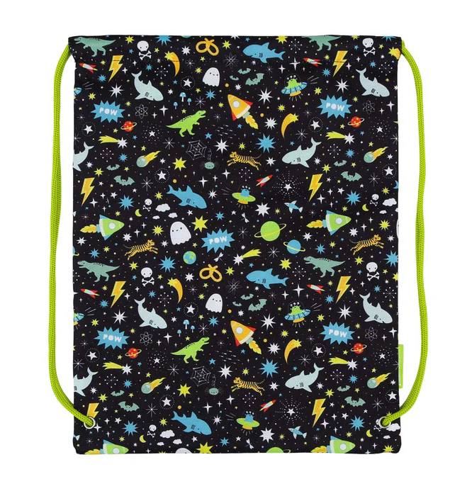 Taška so sťahovacou šnúrkou: Galaxy, čierna