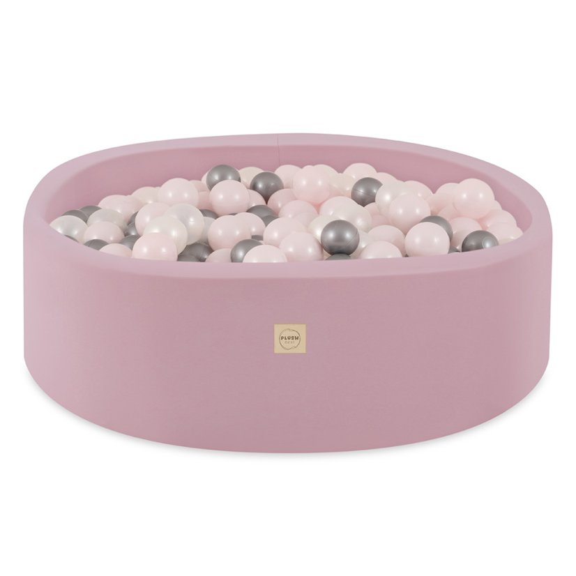 Suchý bazén pro děti 90 x 30 cm + 200 míčků - růžová