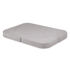 Rozkladacia pohovka - sivá, baranček, rozložená