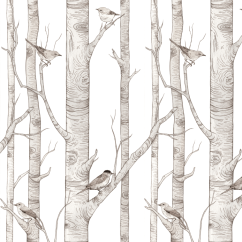 Tapeta brezový les 280x50 cm