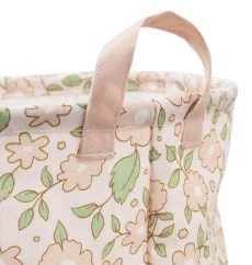 Úložný kôš na hračky kvety ružová o 40 cm