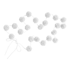 Girlanda s brmbolcami mini biela