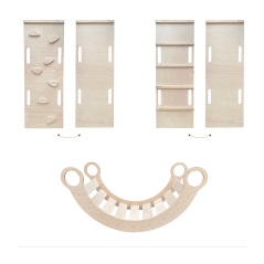 Lezecká souprava 3v1 střední – houpačka, skluzavka a lezecká stěna