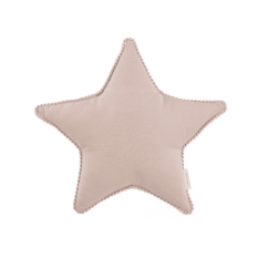 Mini Boho polštář hvězda s bublinkami pudrově růžová 38 cm