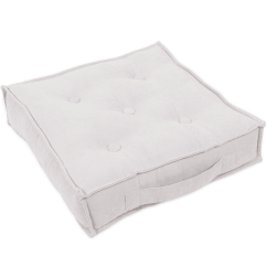 Prešívaný puf svetlo šedá 46x46x13cm