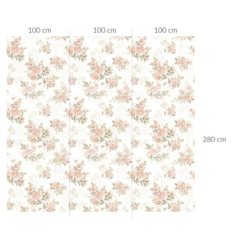 Tapeta vintage růže 280x100 cm