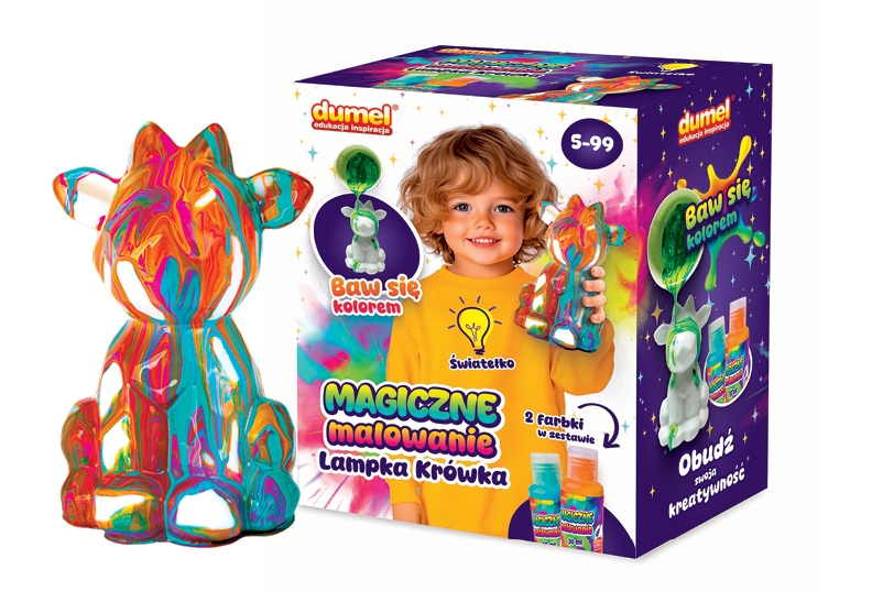 Magické malování – Lampička Kravička | Kreativní sada pro výrobu lampy