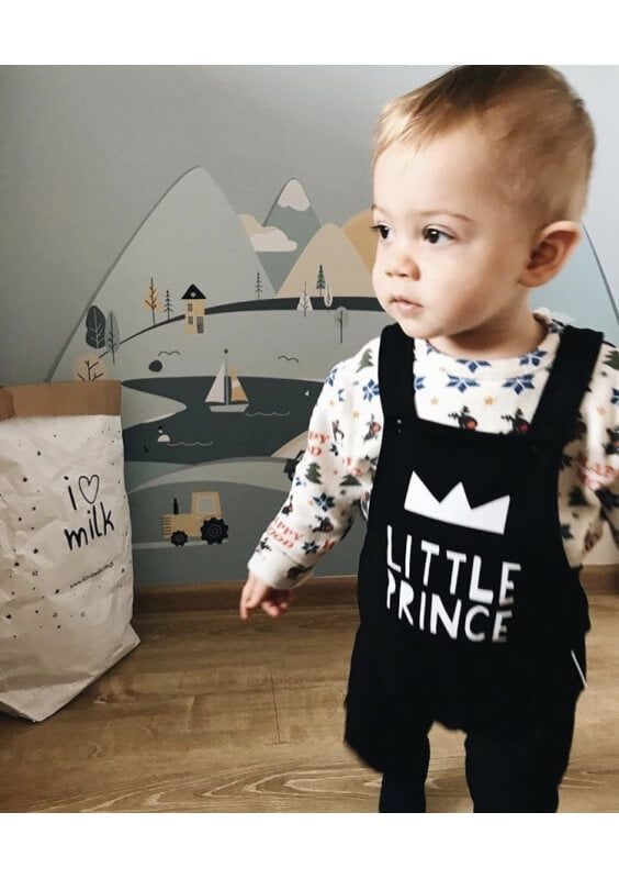 Detské tepláky na traky s nápisom ,,little prince" - Veľkosť oblečenia: 62/68 (3-6M)