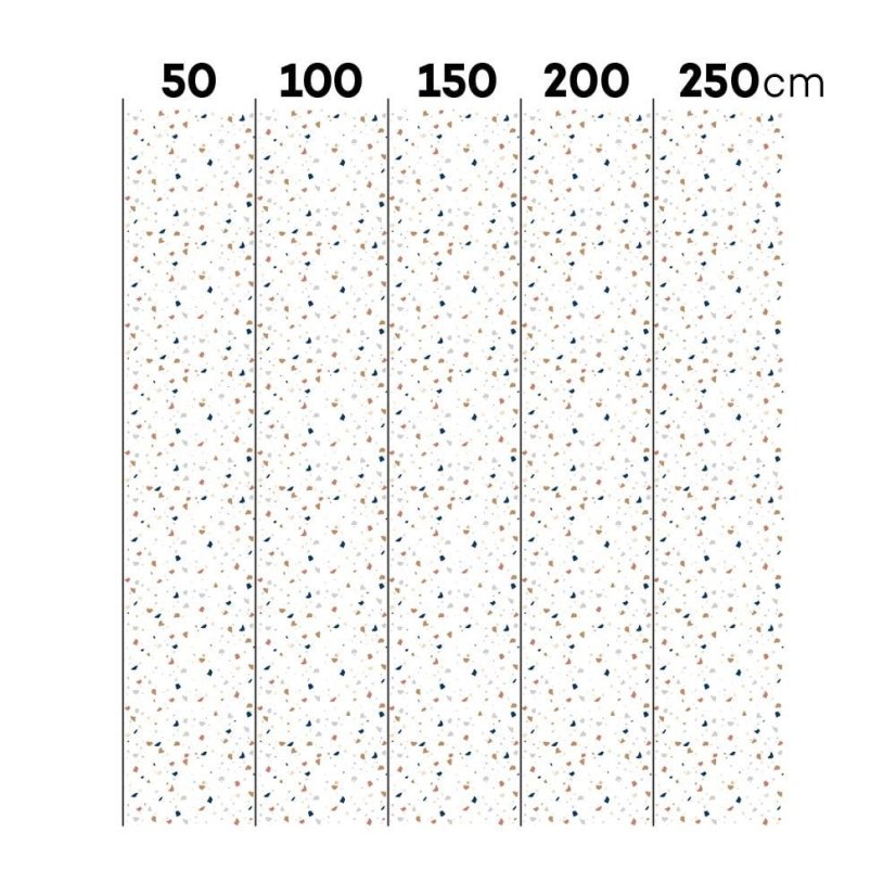 Tapeta terazzo biela 280x50cm