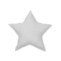 Mini ľanový vankúš hviezda svetlo šedá 36 cm