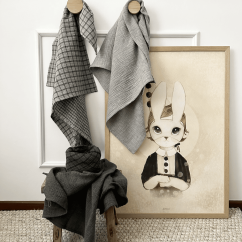 Mušelínová plenka z organické bavlny šedá melanž 70×70 cm