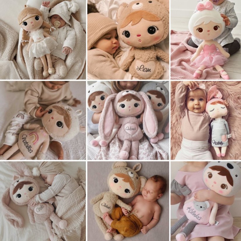 Bábika medvedík s menom - mojkáčik s menom | Metoo | DaDaboom