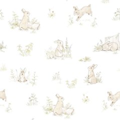 Tapeta zajíc bílá 280×50 cm