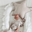 Boho polštář hvězda s bublinkami pudrově růžová 50 cm