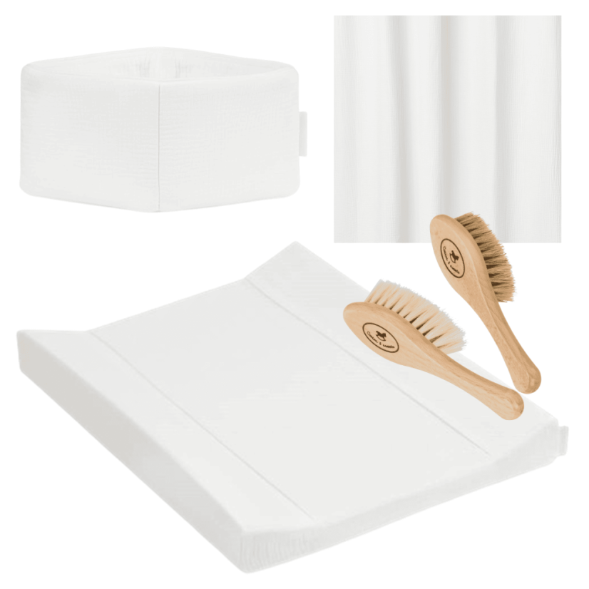 Ošetrujúca sada s prebaľovacím pultom biela