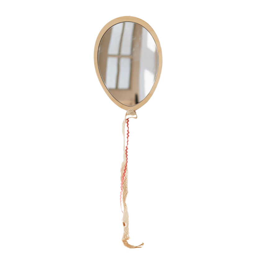 Zrkadlo balón pre deti – bezpečné akrylové zrkadlo z dreva, 20x15 cm