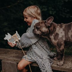 Montessori drevená prepletacia hračka - pes