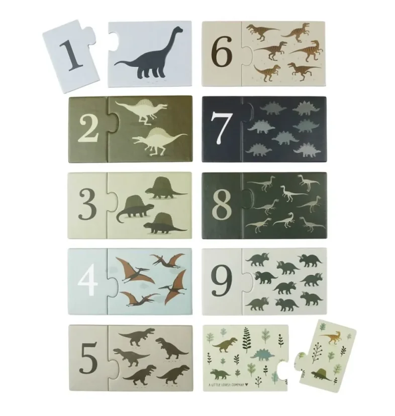 Počítanie puzzle: dinosaurus