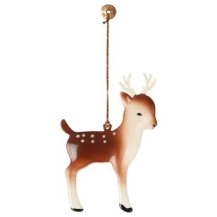 Vianočné dekorácie - kovová ozdoba Bambi