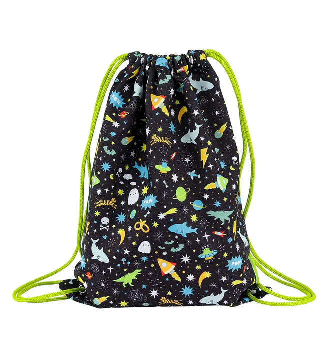 Taška so sťahovacou šnúrkou: Galaxy, čierna