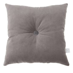Čtvercový polštář s knoflíkem grafitový 40x40 cm