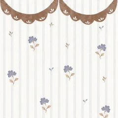 Tapeta jemná retro kvetinová  + ozdoba 280 x 50
