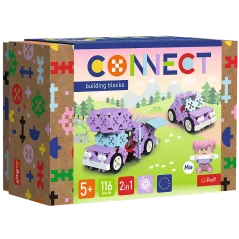 Stavebnica 2v1 Karavan / Roztomilé auto | Trefl Connect 116 dielikov + figúrka Mia