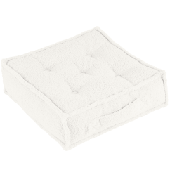 Prešívaný puf biela 46x46x13cm