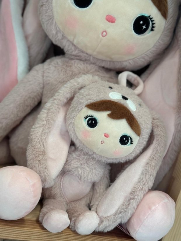 Mojkáčik - Bábika králik ružová mini 30 cm