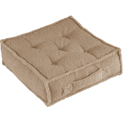 Prošívaný puf čokoládová 46x46x13cm