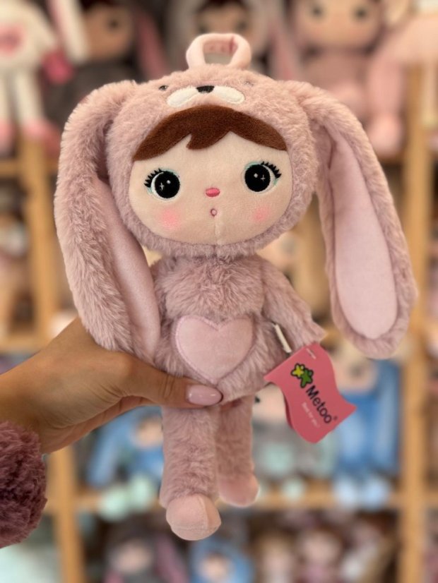 Mojkáčik - Bábika králik ružová mini 30 cm