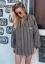Dámská mušelínová košile hnědá pruhovaná – nadčasový oversized styl