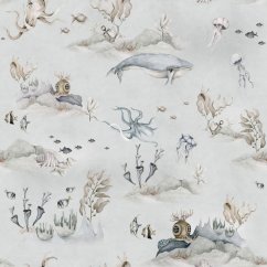 Tapeta podvodný svet šedá 280x100 cm