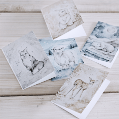 Darčeková karta líška 5,2x7,4cm